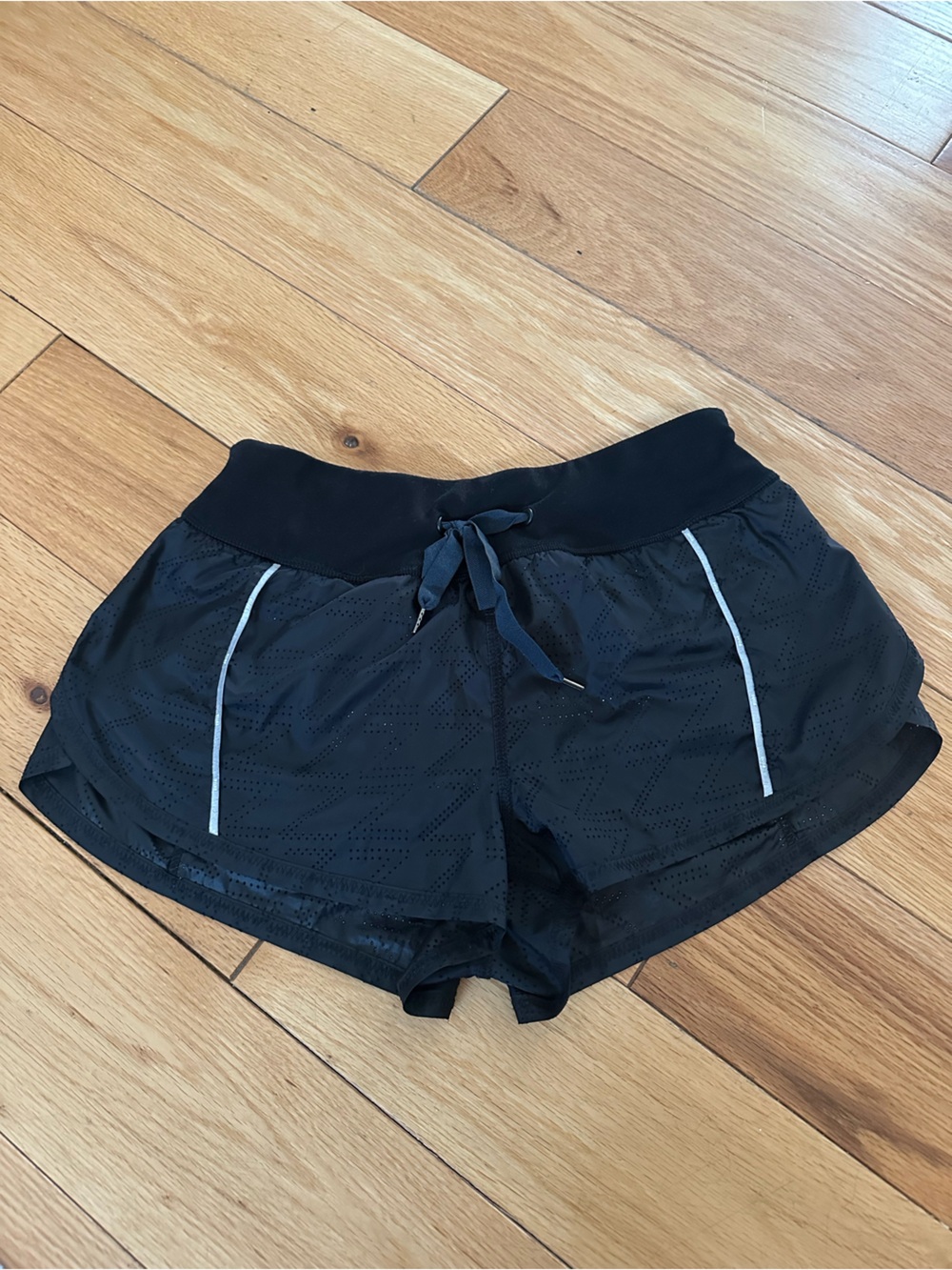 Zella Black Athletic Shorts with Reflective Trim